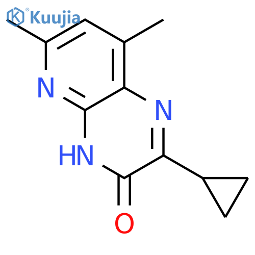 Pyrido[2,3-b]pyrazin-3(4H)-one, 2-cyclopropyl-6,8-dimethyl- structure