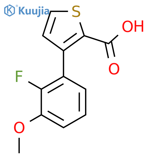 3-(2-fluoro-3-methoxyphenyl)thiophene-2-carboxylic acid structure