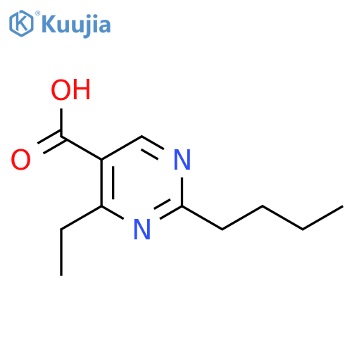 2-Butyl-4-ethylpyrimidine-5-carboxylic acid structure