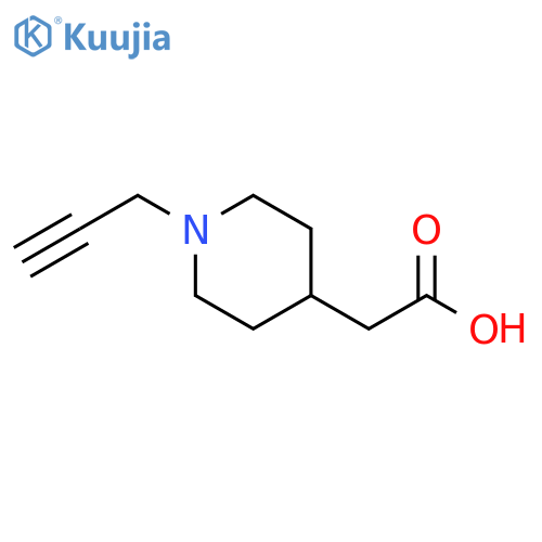 4-Piperidineacetic acid, 1-(2-propyn-1-yl)- structure