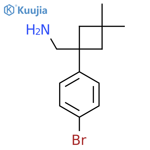 (1-(4-Bromophenyl)-3,3-dimethylcyclobutyl)methanamine structure