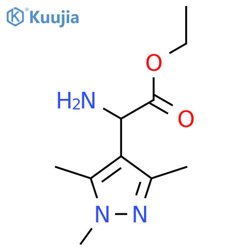 ethyl 2-amino-2-(trimethyl-1H-pyrazol-4-yl)acetate structure