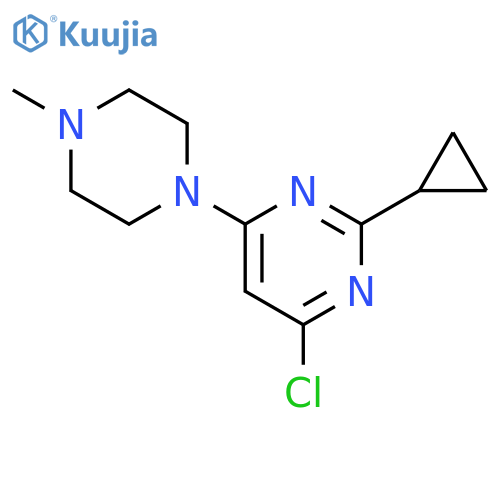 4-chloro-2-cyclopropyl-6-(4-methylpiperazin-1-yl)pyrimidine structure