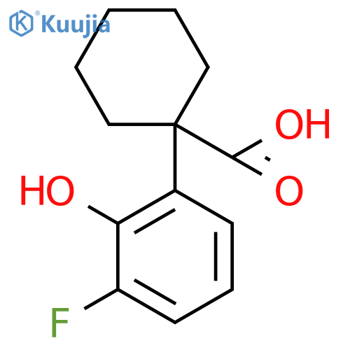 1-(3-fluoro-2-hydroxyphenyl)cyclohexane-1-carboxylic acid structure
