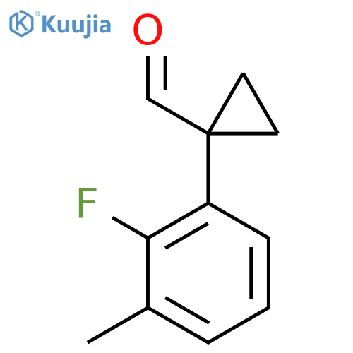 1-(2-fluoro-3-methylphenyl)cyclopropane-1-carbaldehyde structure