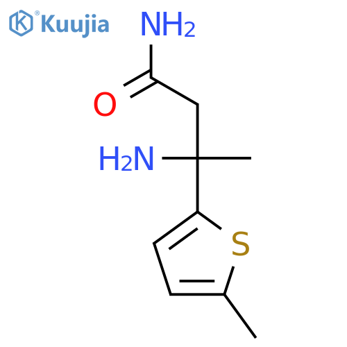3-Amino-3-(5-methylthiophen-2-yl)butanamide structure