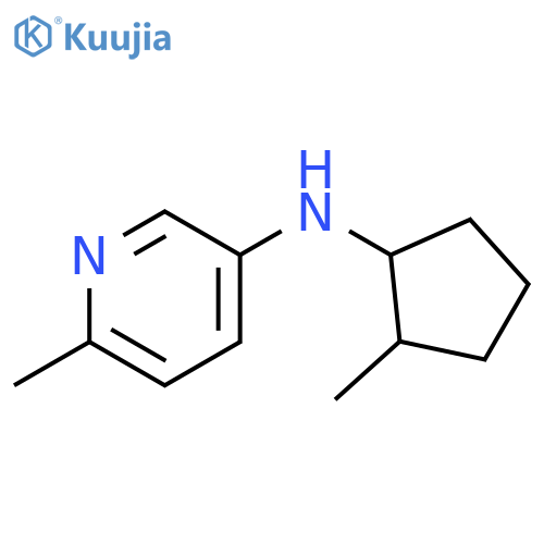 6-methyl-N-(2-methylcyclopentyl)pyridin-3-amine structure