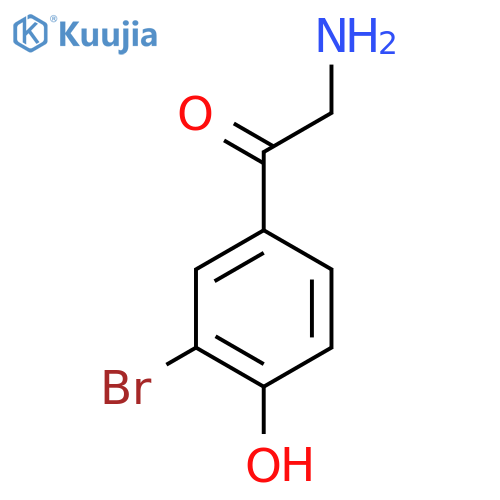 2-amino-1-(3-bromo-4-hydroxyphenyl)ethan-1-one structure