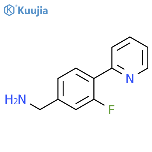 1-[3-fluoro-4-(pyridin-2-yl)phenyl]methanamine structure