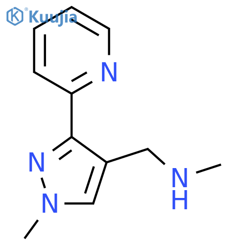 N-Methyl-1-(1-methyl-3-(pyridin-2-yl)-1H-pyrazol-4-yl)methanamine structure