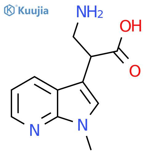 3-amino-2-{1-methyl-1H-pyrrolo2,3-bpyridin-3-yl}propanoic acid structure