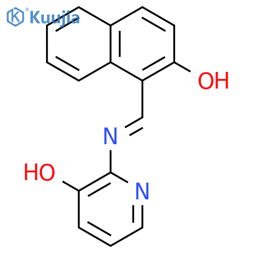 2-[(E)-[(2-hydroxynaphthalen-1-yl)methylidene]amino]pyridin-3-ol structure