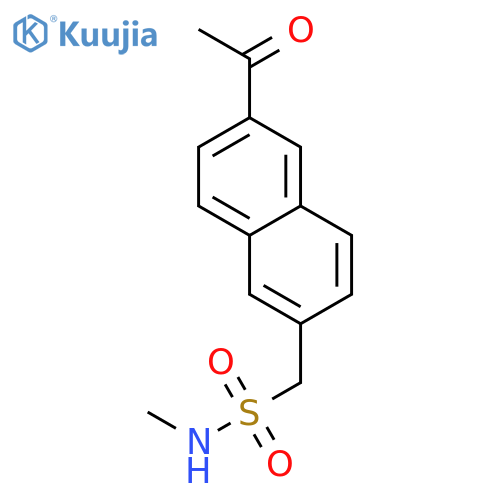 2-Naphthalenemethanesulfonamide, 6-acetyl-N-methyl- structure