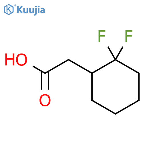 2-(2,2-Difluorocyclohexyl)acetic acid structure