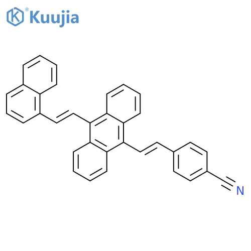 Benzonitrile, 4-[2-[10-[2-(1-naphthalenyl)ethenyl]-9-anthracenyl]ethenyl]- structure