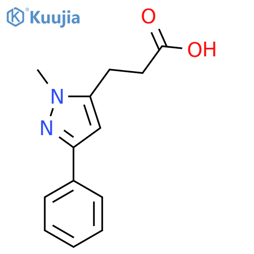 3-(1-methyl-3-phenyl-1H-pyrazol-5-yl)propanoic acid structure
