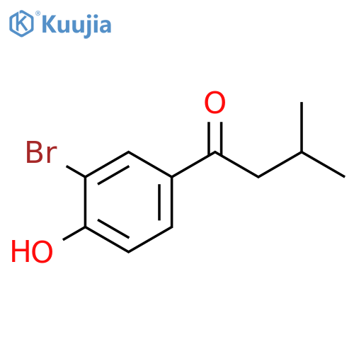1-(3-bromo-4-hydroxyphenyl)-3-methylbutan-1-one structure