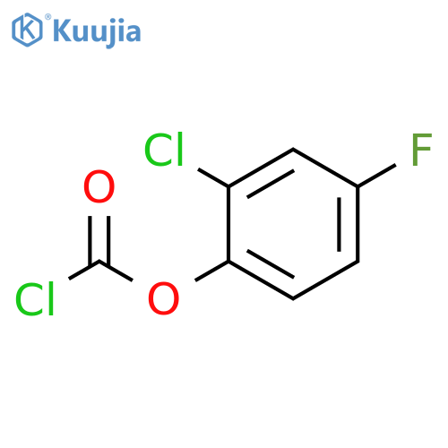 2-chloro-4-fluorophenyl chloroformate structure