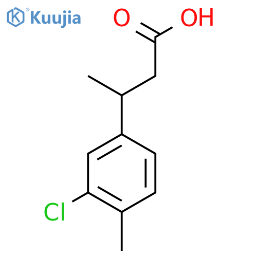 3-(3-chloro-4-methylphenyl)butanoic acid structure