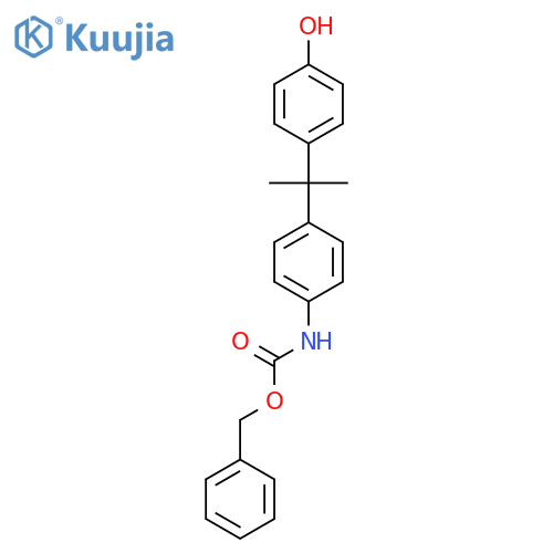 benzyl N-{4-2-(4-hydroxyphenyl)propan-2-ylphenyl}carbamate structure