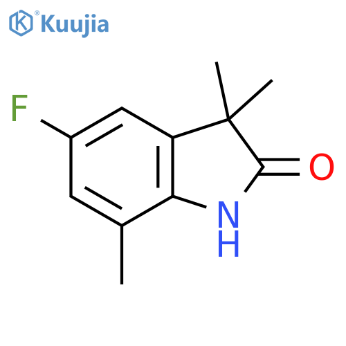 2H-Indol-2-one, 5-fluoro-1,3-dihydro-3,3,7-trimethyl- structure