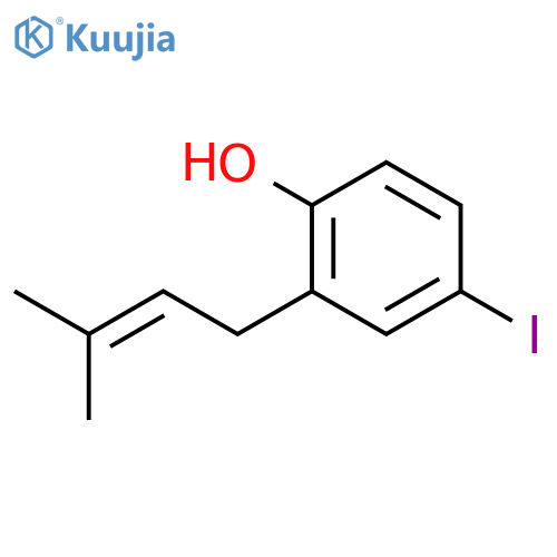4-Iodo-2-(3-methyl-2-butenyl)phenol structure