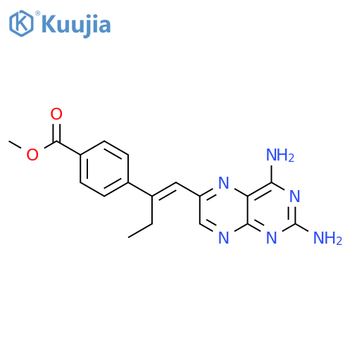 Benzoic acid, 4-[1-[(2,4-diamino-6-pteridinyl)methylene]propyl]-, methyl ester structure