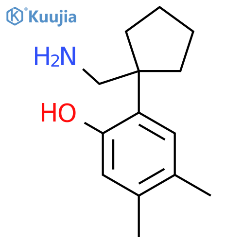 2-1-(aminomethyl)cyclopentyl-4,5-dimethylphenol structure
