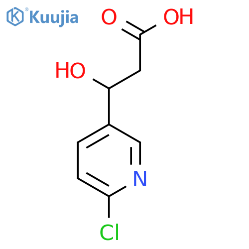 3-(6-chloropyridin-3-yl)-3-hydroxypropanoic acid structure