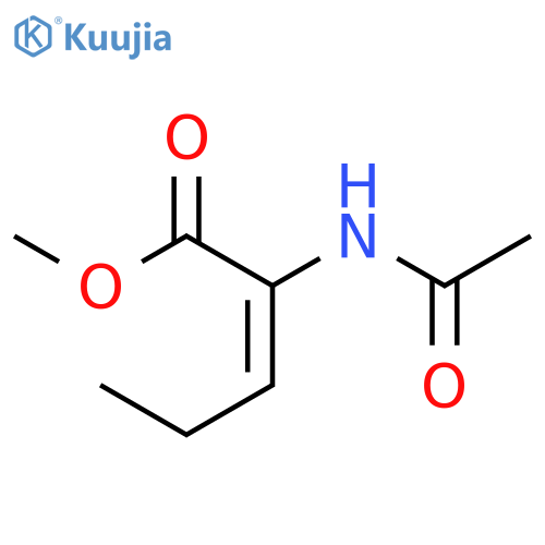 2-Pentenoic acid, 2-(acetylamino)-, methyl ester, (E)- structure