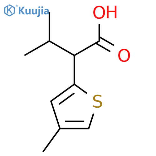 3-methyl-2-(4-methylthiophen-2-yl)butanoic acid structure