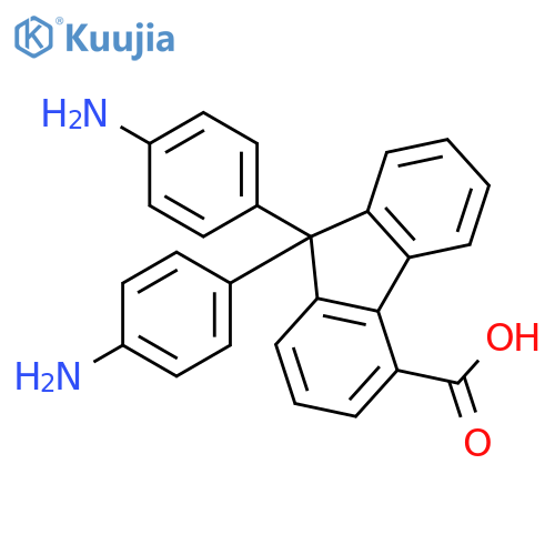 9H-Fluorene-4-carboxylic acid, 9,9-bis(4-aminophenyl)- structure