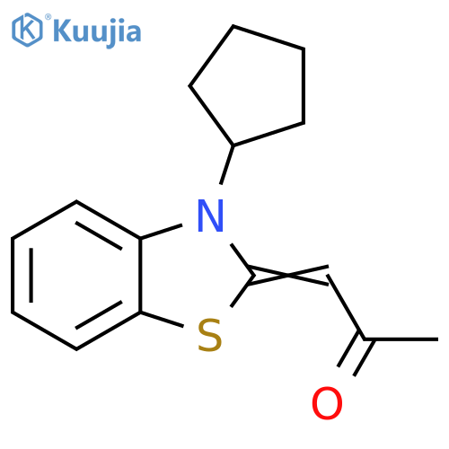2-Propanone,1-(3-cyclopentyl-2(3H)-benzothiazolylidene)- structure