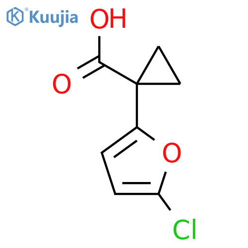 1-(5-chlorofuran-2-yl)cyclopropane-1-carboxylic acid structure