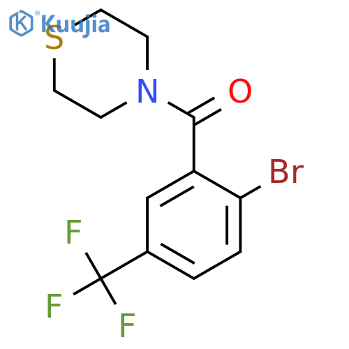 (2-Bromo-5-(trifluoromethyl)phenyl)(thiomorpholino)methanone structure