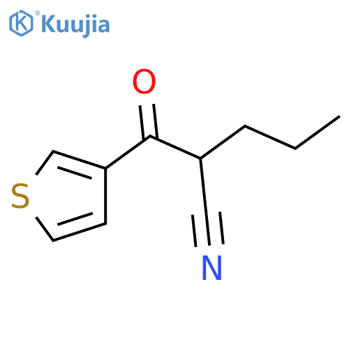 2-(thiophene-3-carbonyl)pentanenitrile structure