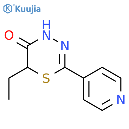 4H-1,3,4-Thiadiazin-5(6H)-one, 6-ethyl-2-(4-pyridinyl)- structure