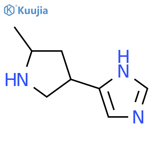 1H-Imidazole, 4-(5-methyl-3-pyrrolidinyl)- structure