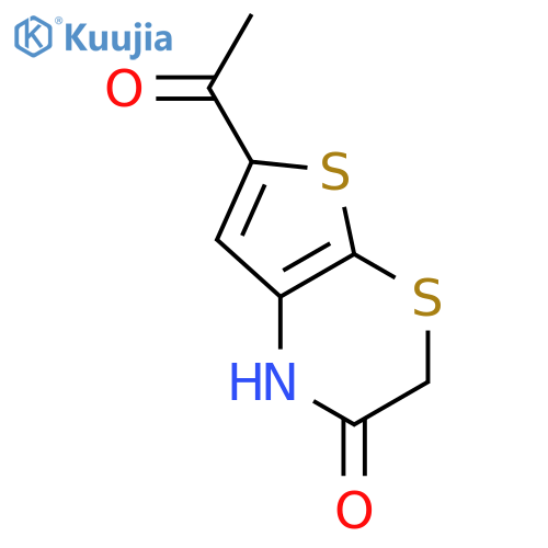 6-acetyl-1H,2H,3H-thieno2,3-b1,4thiazin-2-one structure