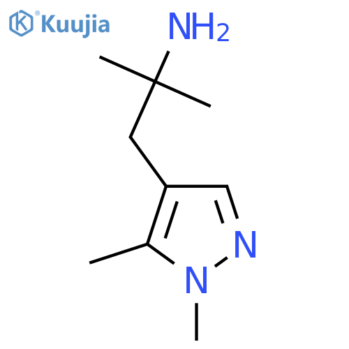 1-(1,5-dimethyl-1H-pyrazol-4-yl)-2-methylpropan-2-amine structure