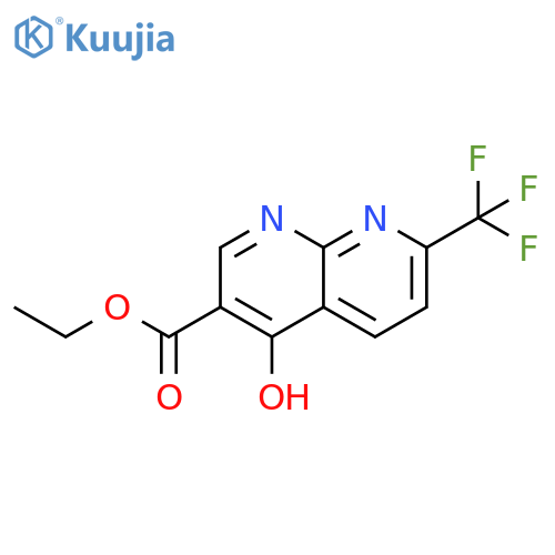 ethyl 4-hydroxy-7-(trifluoromethyl)-1,8-naphthyridine-3-carboxylate structure