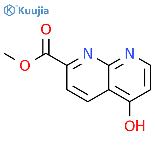 1,8-Naphthyridine-2-carboxylic acid, 5-hydroxy-, methyl ester structure