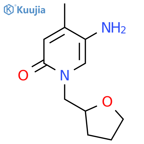 5-amino-4-methyl-1-(oxolan-2-yl)methyl-1,2-dihydropyridin-2-one structure