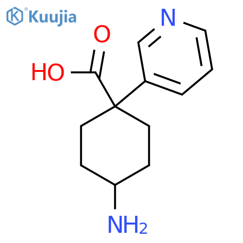 4-amino-1-(pyridin-3-yl)cyclohexane-1-carboxylic acid structure