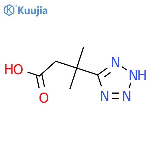 3-methyl-3-(1H-1,2,3,4-tetrazol-5-yl)butanoic acid structure
