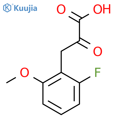 3-(2-fluoro-6-methoxyphenyl)-2-oxopropanoic acid structure