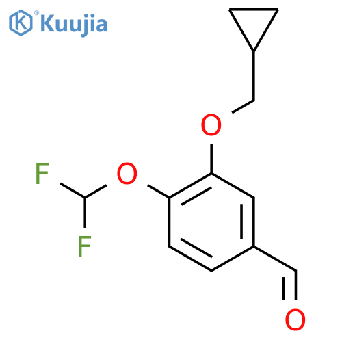 3-(Cyclopropylmethoxy)-4-(difluoromethoxy)benzaldehyde structure