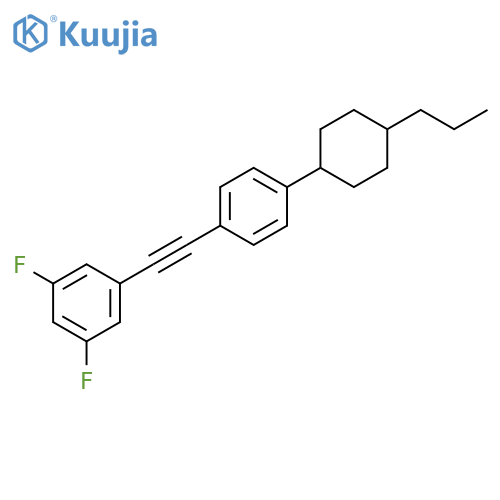 Benzene, 1,3-difluoro-5-[[4-(trans-4-propylcyclohexyl)phenyl]ethynyl]- structure