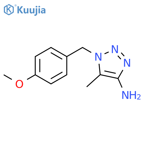 1-(4-Methoxybenzyl)-5-methyl-1H-1,2,3-triazol-4-amine structure