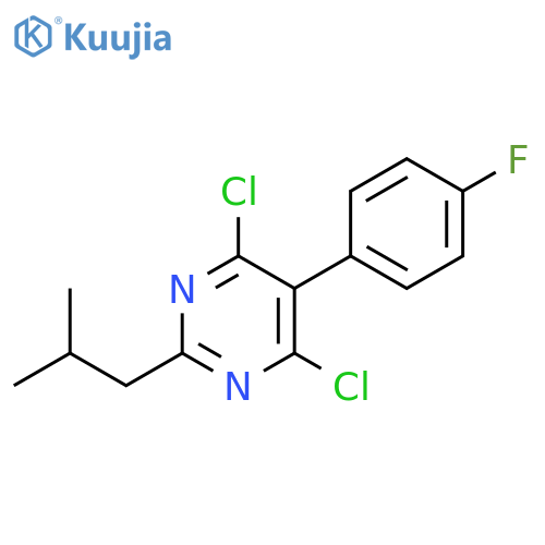 Pyrimidine, 4,6-dichloro-5-(4-fluorophenyl)-2-(2-methylpropyl)- structure